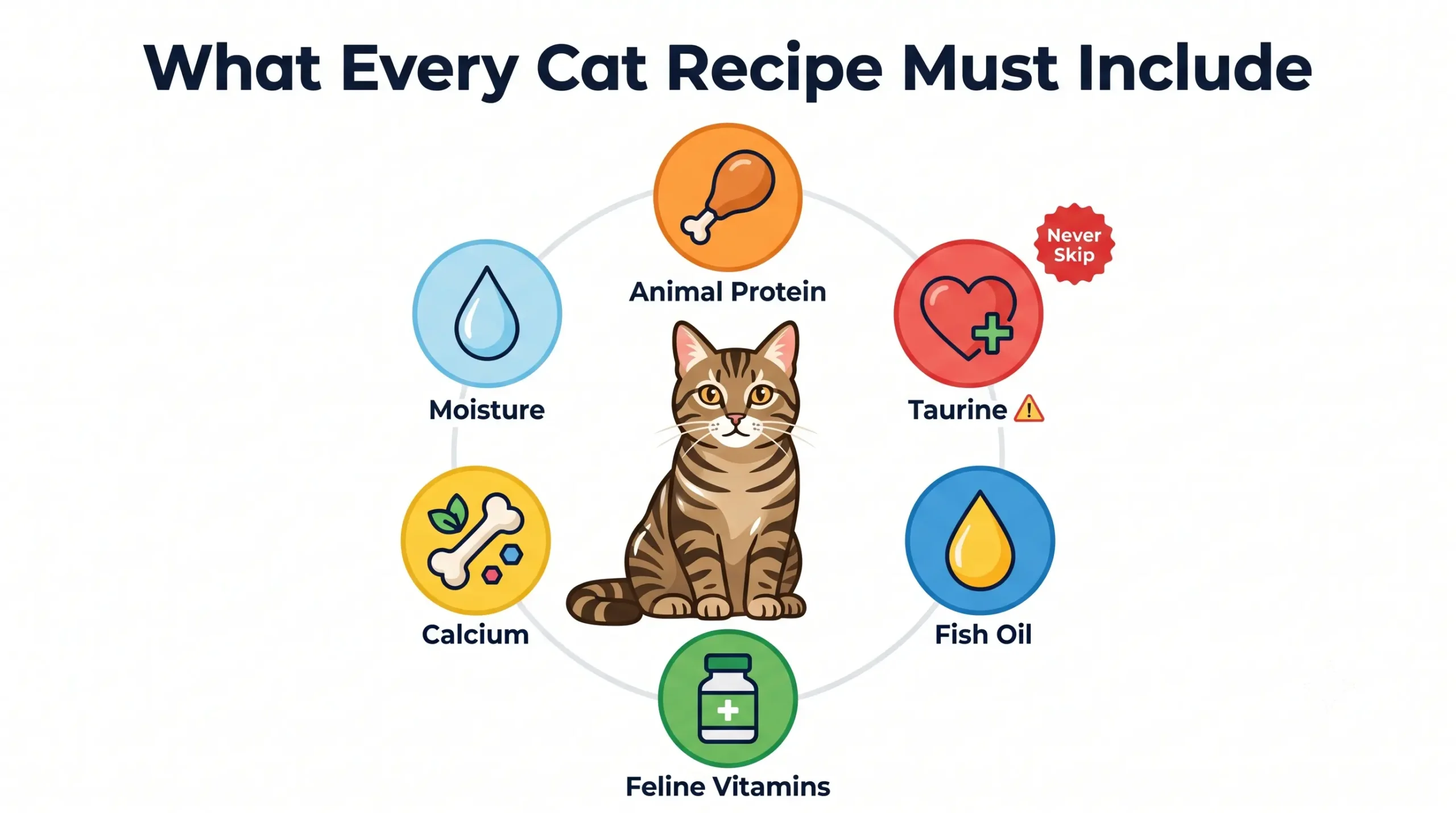 What every cat recipe must include — essential nutrients for home cooked cat food recipes