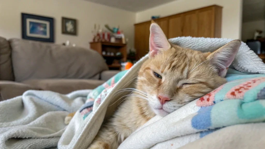 cat throwing up white foam