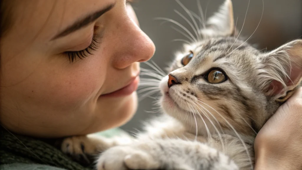 why does my cat touch my face