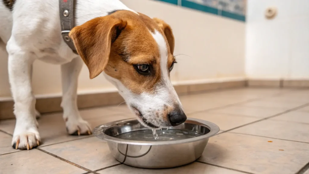 dog not eating but drinking water