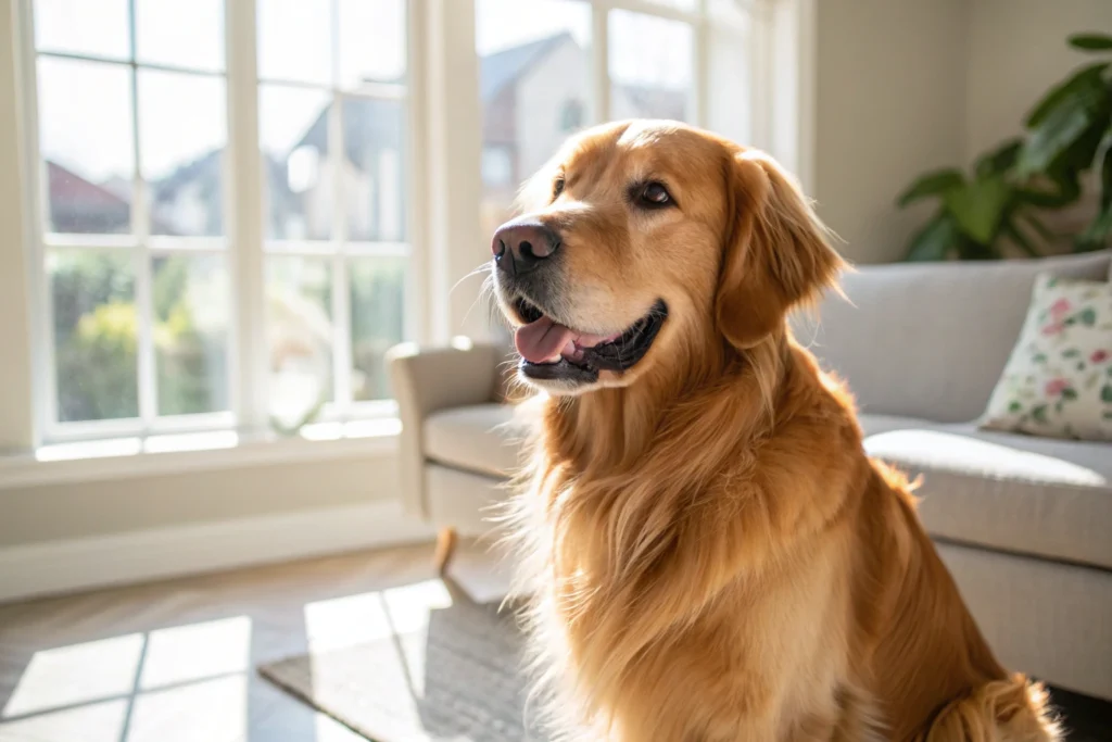 Healthy, shiny dog coat after remedies