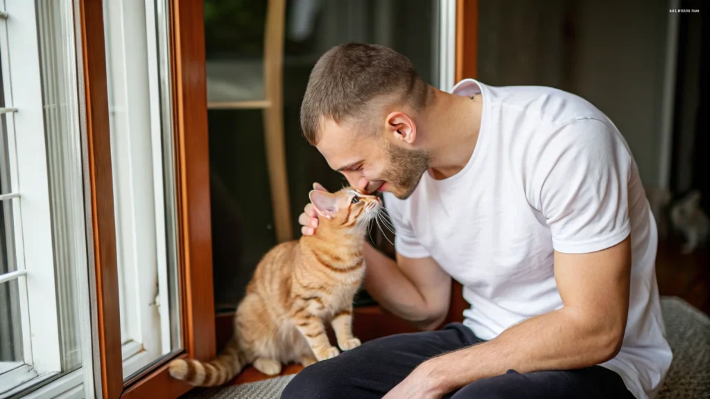 why does my cat touch my face with her nose