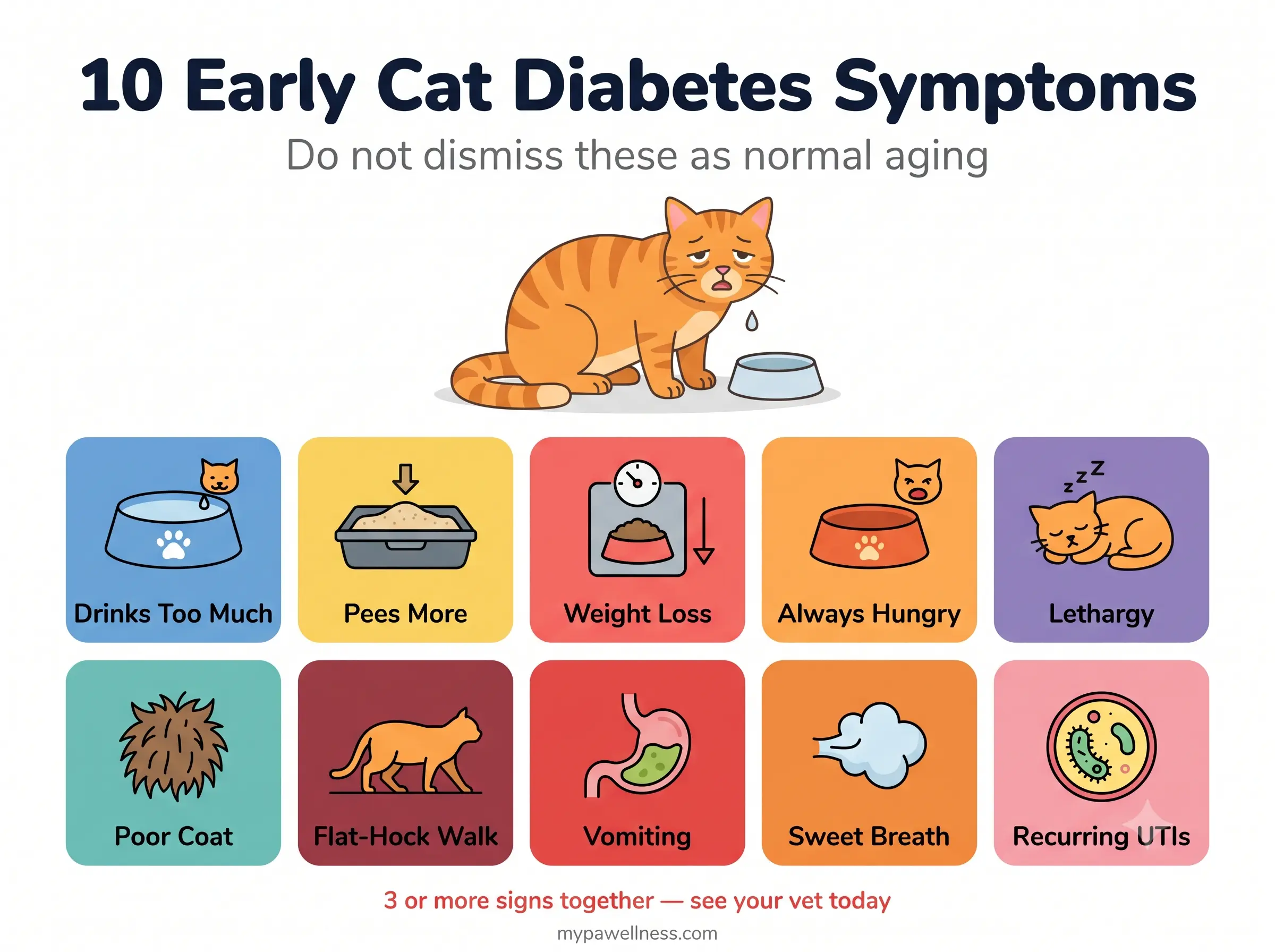 10 early cat diabetes symptoms infographic