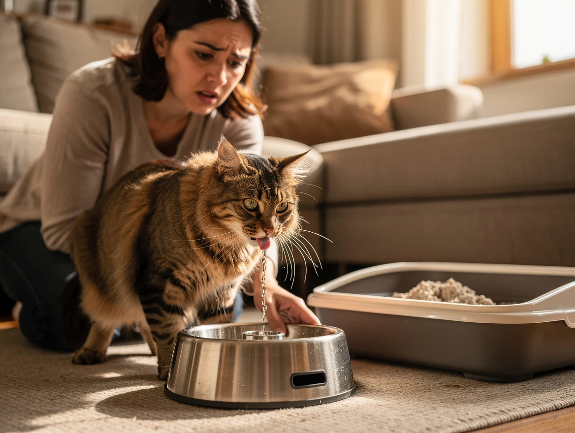 The four stages of signs and symptoms of kidney failure in cats from Stage 1 normal to Stage 4 critical