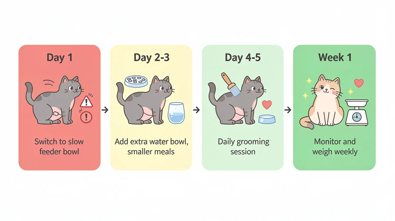 Home remedies for bloated cat — recovery timeline for mild gas-related bloating