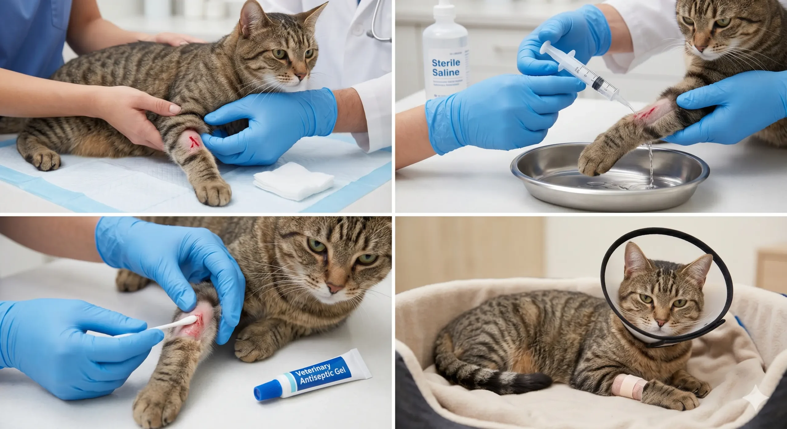 Step by step guide how to heal an open wound on a cat fast — 4 steps illustrated