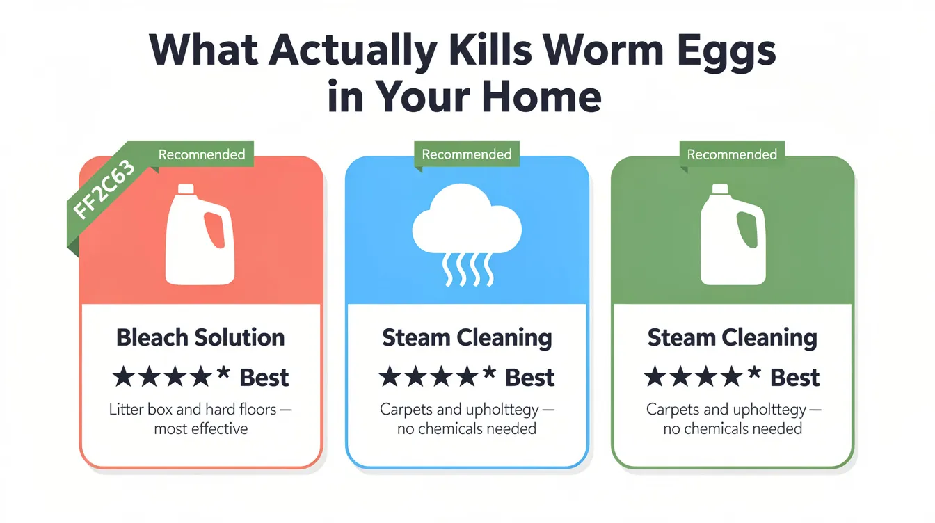 What actually kills worm eggs in your home — cleaning solutions guide