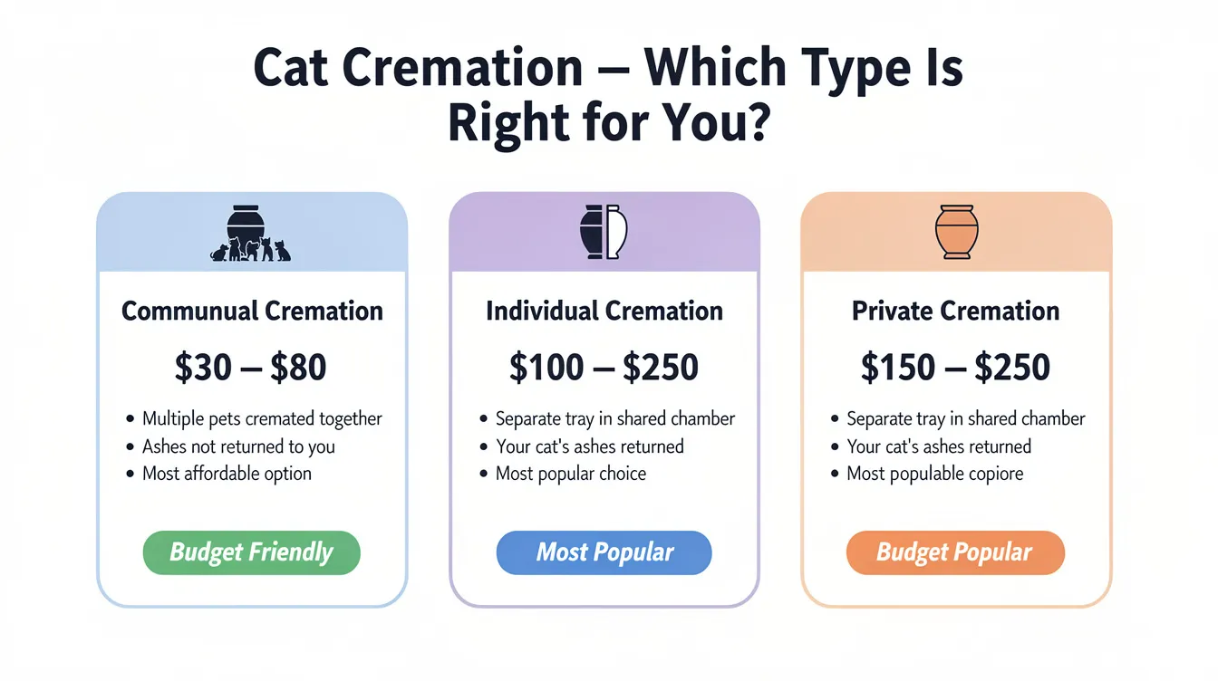 Cat cremation which type is right for you — communal individual and private cremation comparison