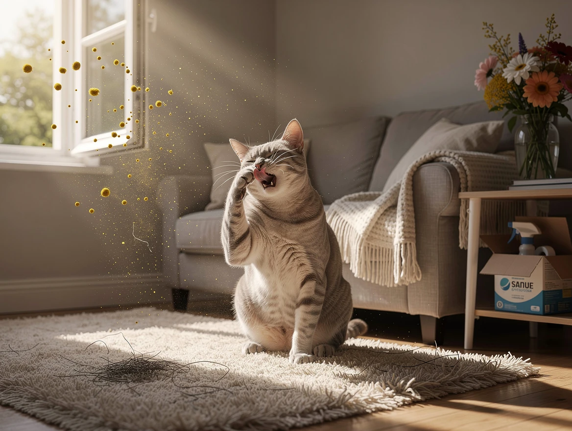 Common cat allergens — allergies cause swollen eyes in cats