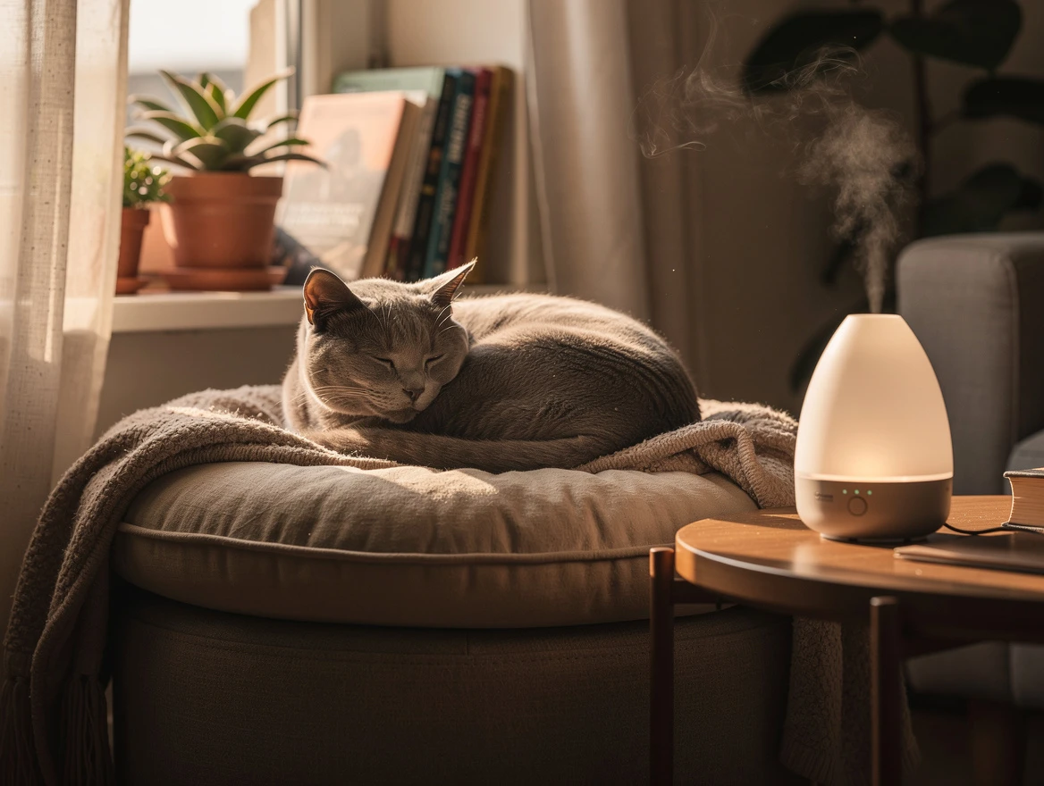 Cat resting calmly — why is my cat not eating but acting normal