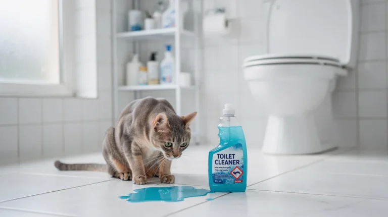 Cat Licked Toilet Cleaner? Here’s Help