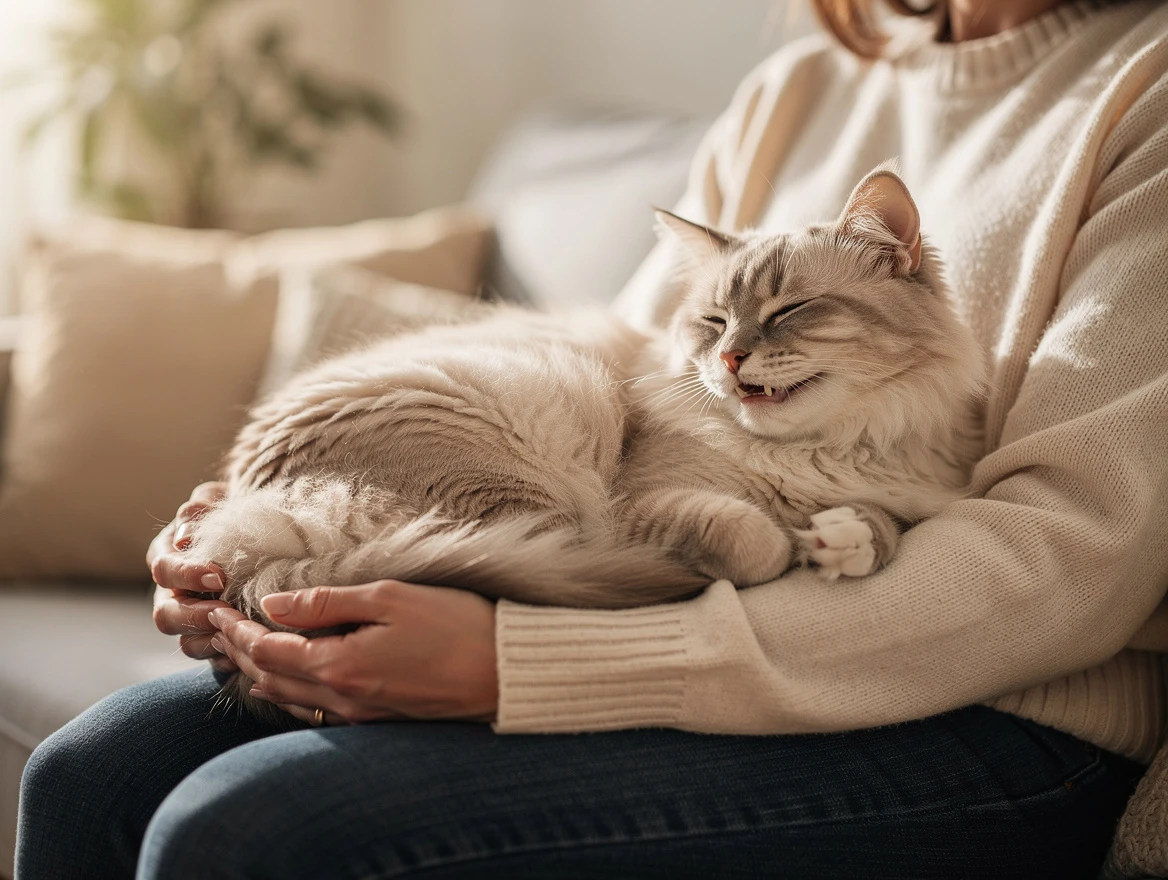 Cat following owner around the house — subtle signs your cat loves you deeply