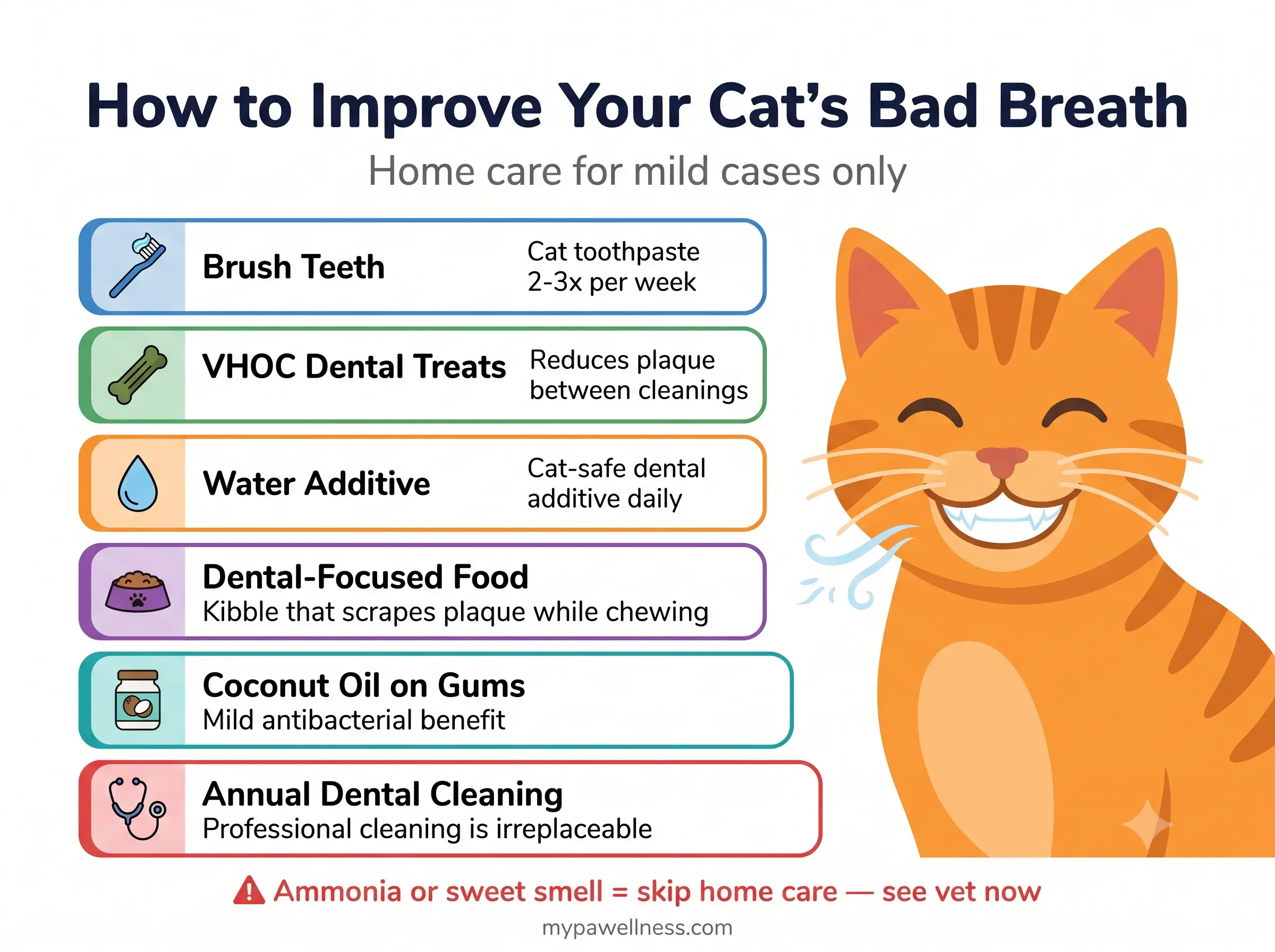 How to improve your cat's bad breath — home remedies guide