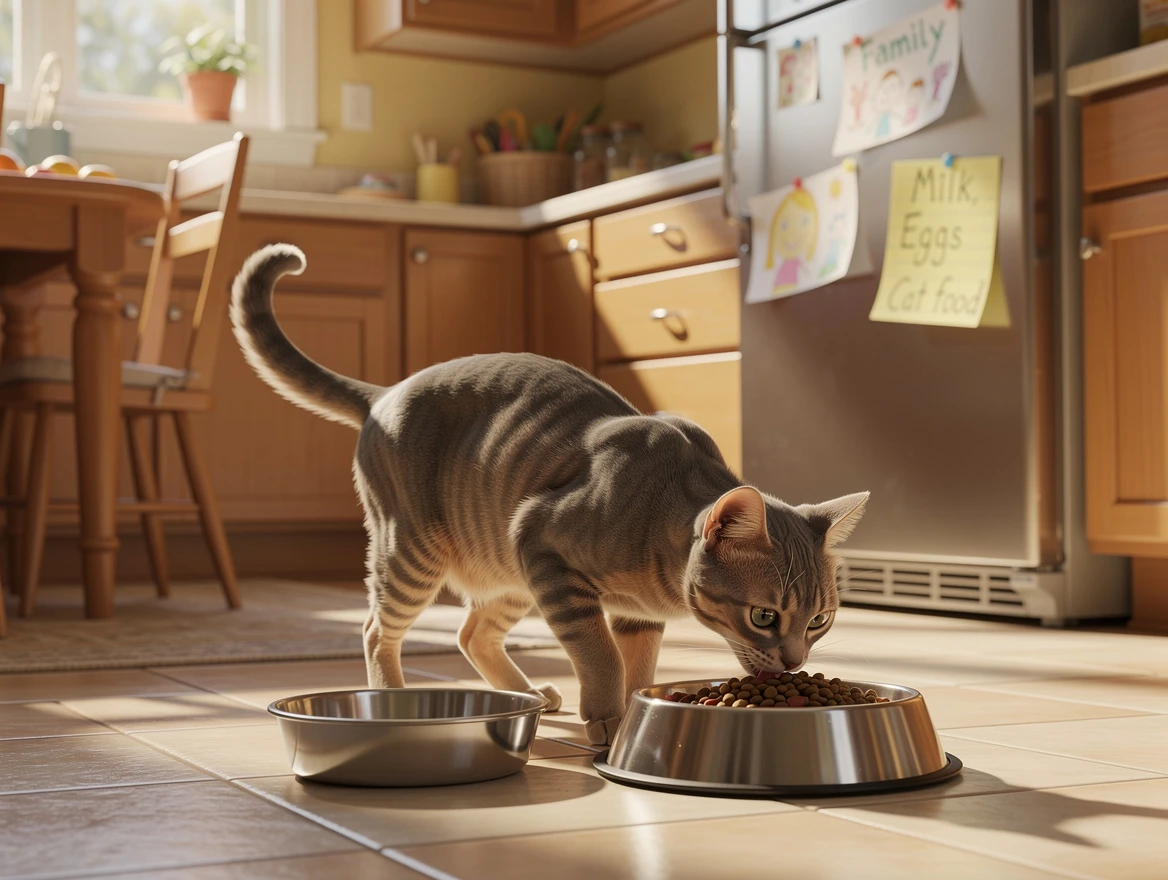 Thin cat eating and drinking excessively — weight loss despite increased appetite cat diabetes symptom