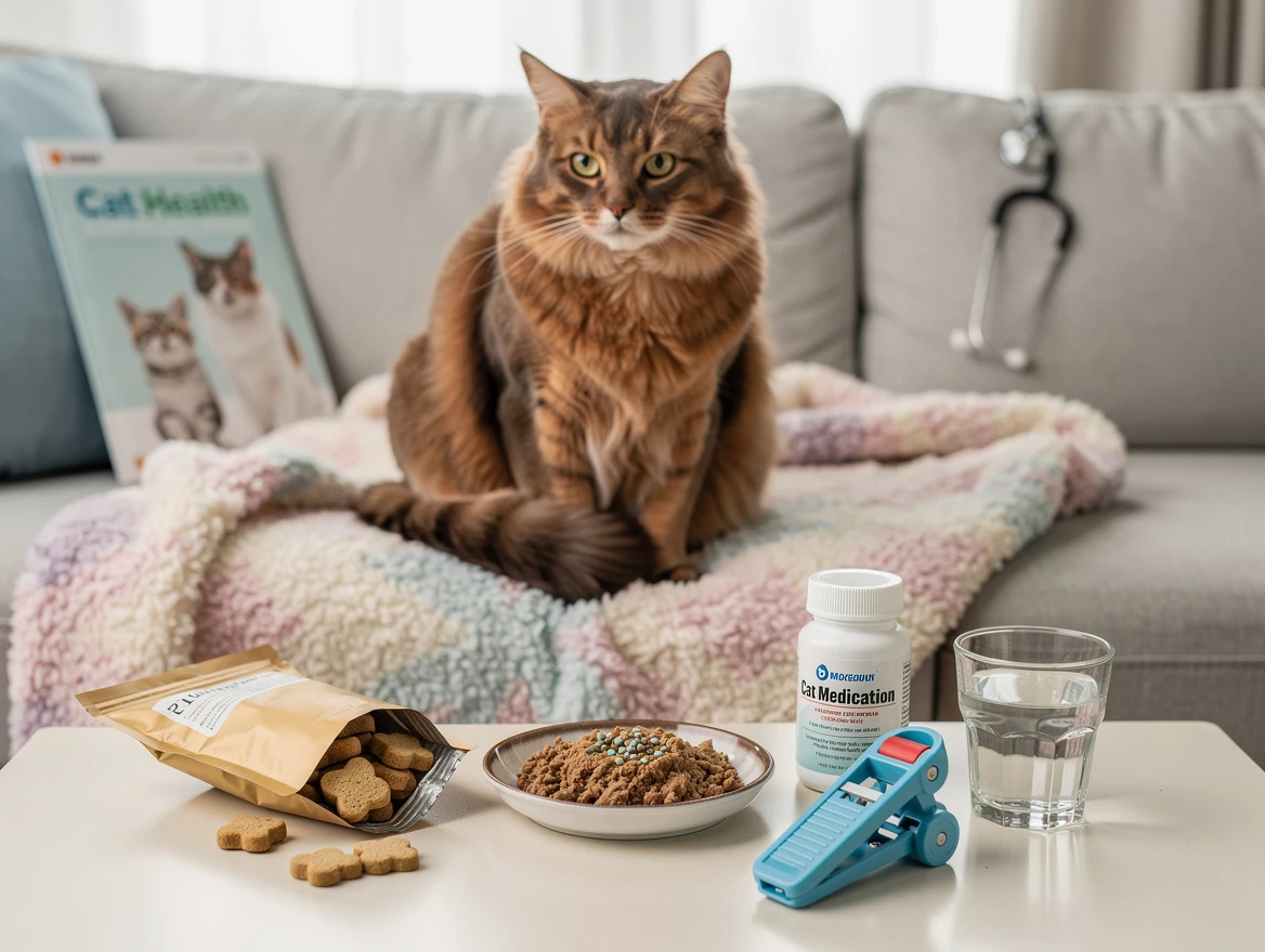 Cat pill popper tool and various pill hiding methods — butter, pill pockets, wet food