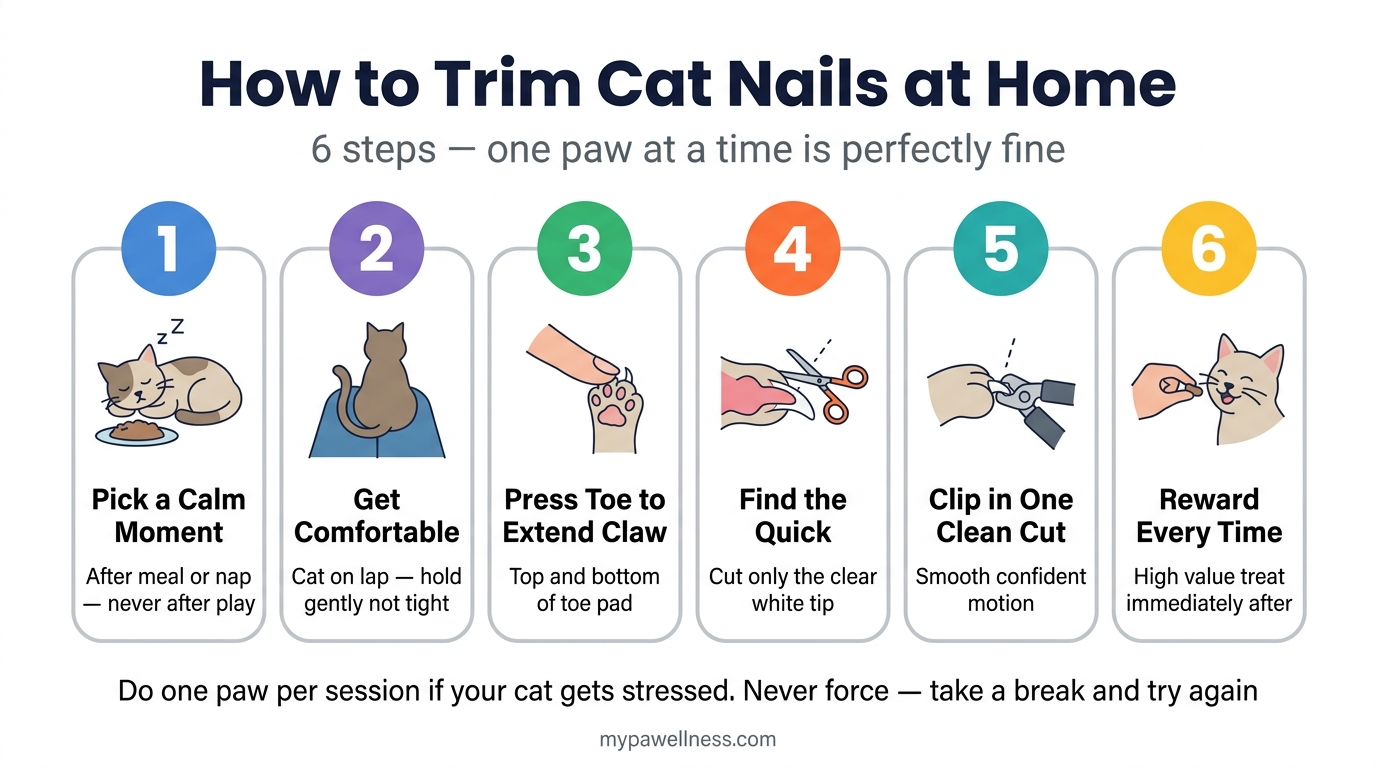 Can You Trim Cat's Nails at home — a six-step guide